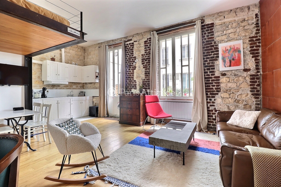 Location Appartement meublé Alcove Studio - 31m² - La campagne à Paris - Paris